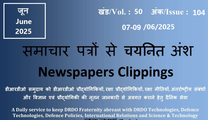 DRDO News - 07 to 09 June 2025