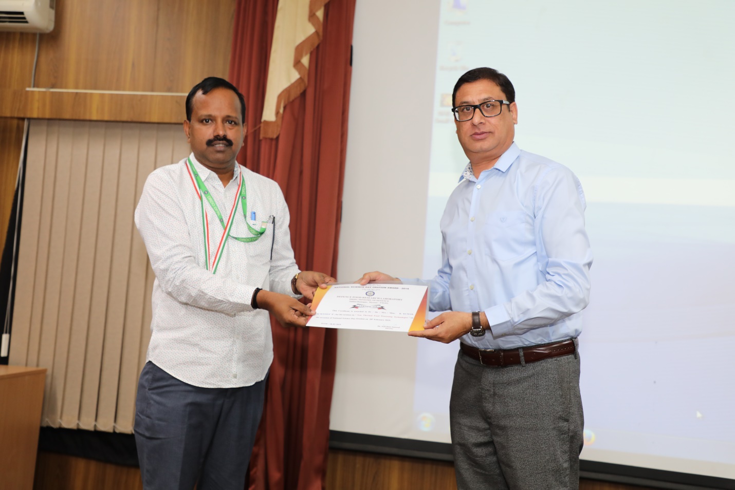 National Science Day Celebration: Defence Food Research Laboratory, Mysuru on 28 Th February 2019 National Science Day Celebration: Defence Food Research Laboratory, Mysuru on 28 Th February 2019