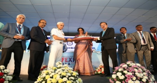 Handing Over of VARUNASystem Defence Minister Smt Nirmala Sitharaman Handing Over Varuna ESM System to Indian Navy