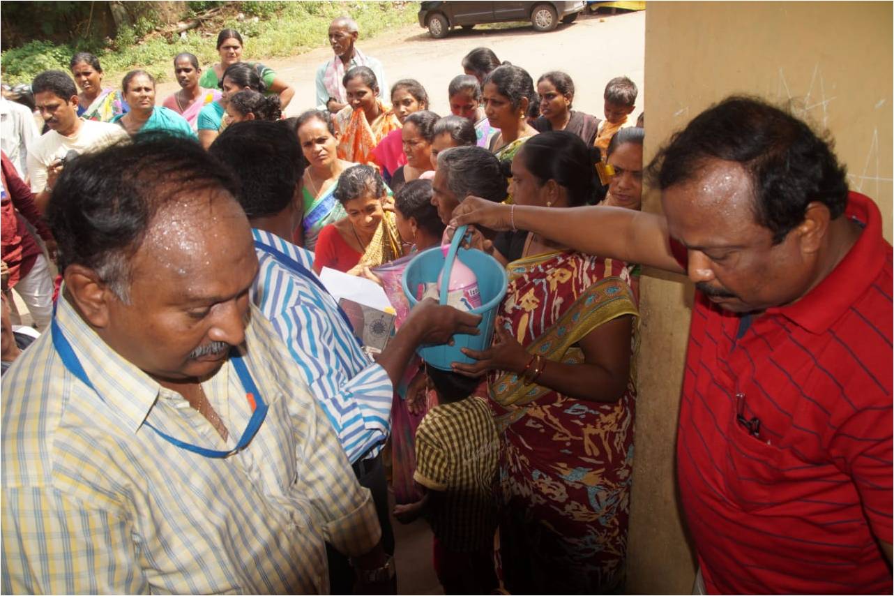 Awareness Camp on Hygiene & Sanitation and distribution of hygiene kit to people at Bharat Nagar Slum area near NSTL