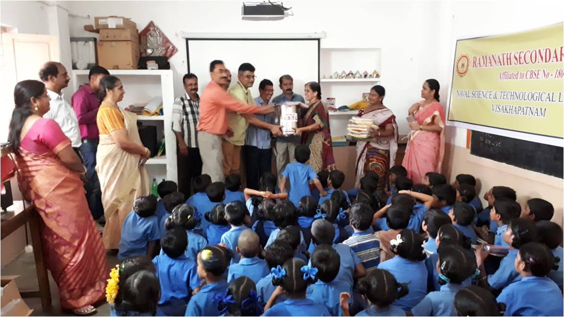 Awareness Camp on Hygiene & Sanitation for School students of GVMC MPP School at Laxmi Nagar and GVMC UP School at Buchirajupalem was organized. Stainless Steel water storage containers with tap fitted and handkerchiefs were distributed to school.