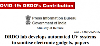 DRDO News - 11 May 2020