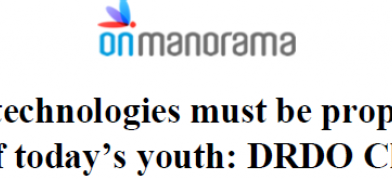 Future technologies must be propelled by power of today’s youth: DRDO Chairman