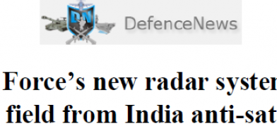 U.S. Air Force’s new radar system detects breakup field from India anti-satellite test