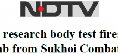 Defence research body test fires guided bomb from Sukhoi Combat Jet