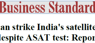 China can strike India's satellite system despite ASAT test: Report