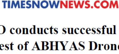 DRDO conducts successful flight test of ABHYAS Drone