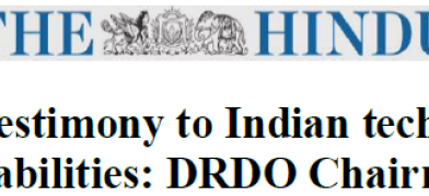 ASAT a testimony to Indian technological capabilities: DRDO Chairman