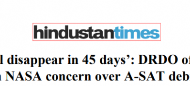 45 दिनों में गायब हो जाएगा: ए-सैट के मलबे को लेकर नासा की चिंता पर डीआरडीओ अधिकारी
