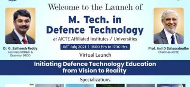 DRDO & AICTE launch regular M. Tech. Program in defence technology
