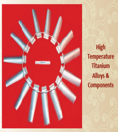 उच्च तापमान टाइटेनियम मिश्र और घटक