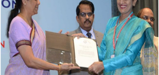 Ms. Navneet Gaba received Scientist of the year award 2016