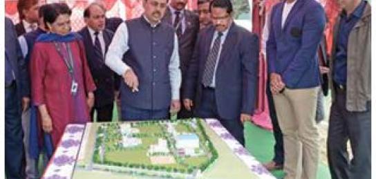 Chairman DRDO and Secretary DDR&D Dr S Christopher laid the foundation stone of a Skill Development Centre at Pilkhuwa, UP, on 11 February 2018. 