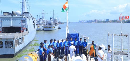 BVV - DRDO Sponsored School students visit INS Sagardhwani