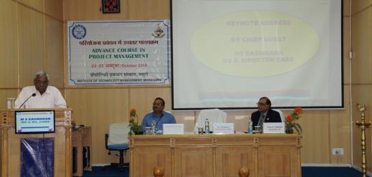 Shri MS Easwaran, DS & Director CABS delivering keynote address during inauguration