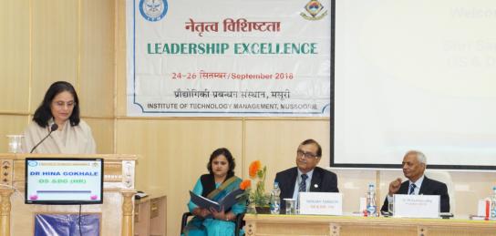 Dr Hina Gokhale, former DG (HR) addressing the participants